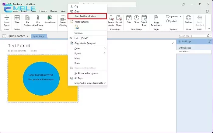 Chuyển đổi ảnh sang văn bản chính xác với OneNote, công cụ OCR mạnh mẽ.