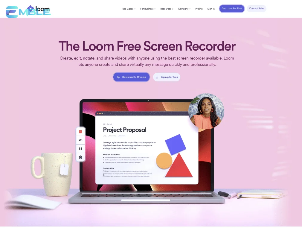 Logo Loom, phần mềm quay màn hình phổ biến cho video chất lượng cao.